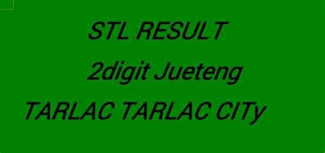 tarlac jueteng result|STL Tarlac Daily Result .